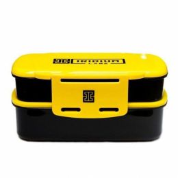 Marmiteira com Divisória e Talheres Amarelo